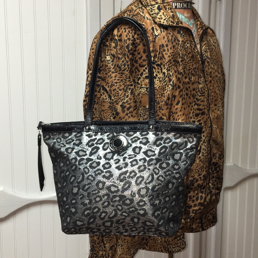 Coach Leopard Animal Print Purse Handbag